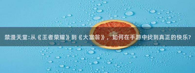 omofun苹果下载ios：禁漫天堂:从《王者荣耀》到《大富翁》，如何在手游中找到真正的快乐?